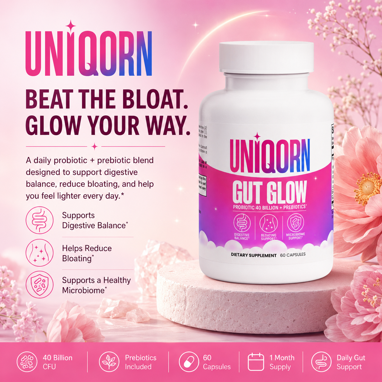 GUT GLOW — BEAT THE BLOAT.